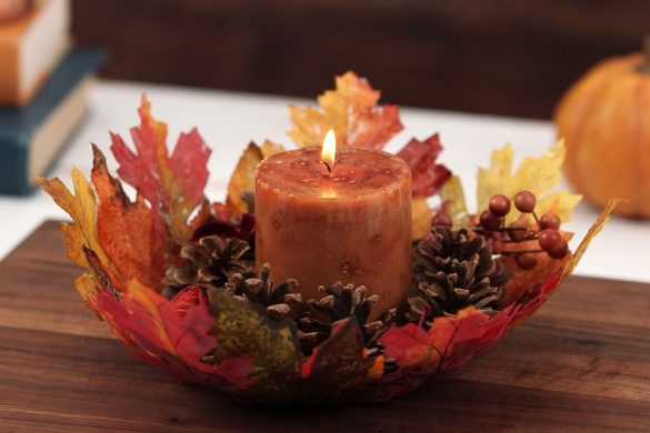 Misa z jesiennych liści – piękna dekoracja